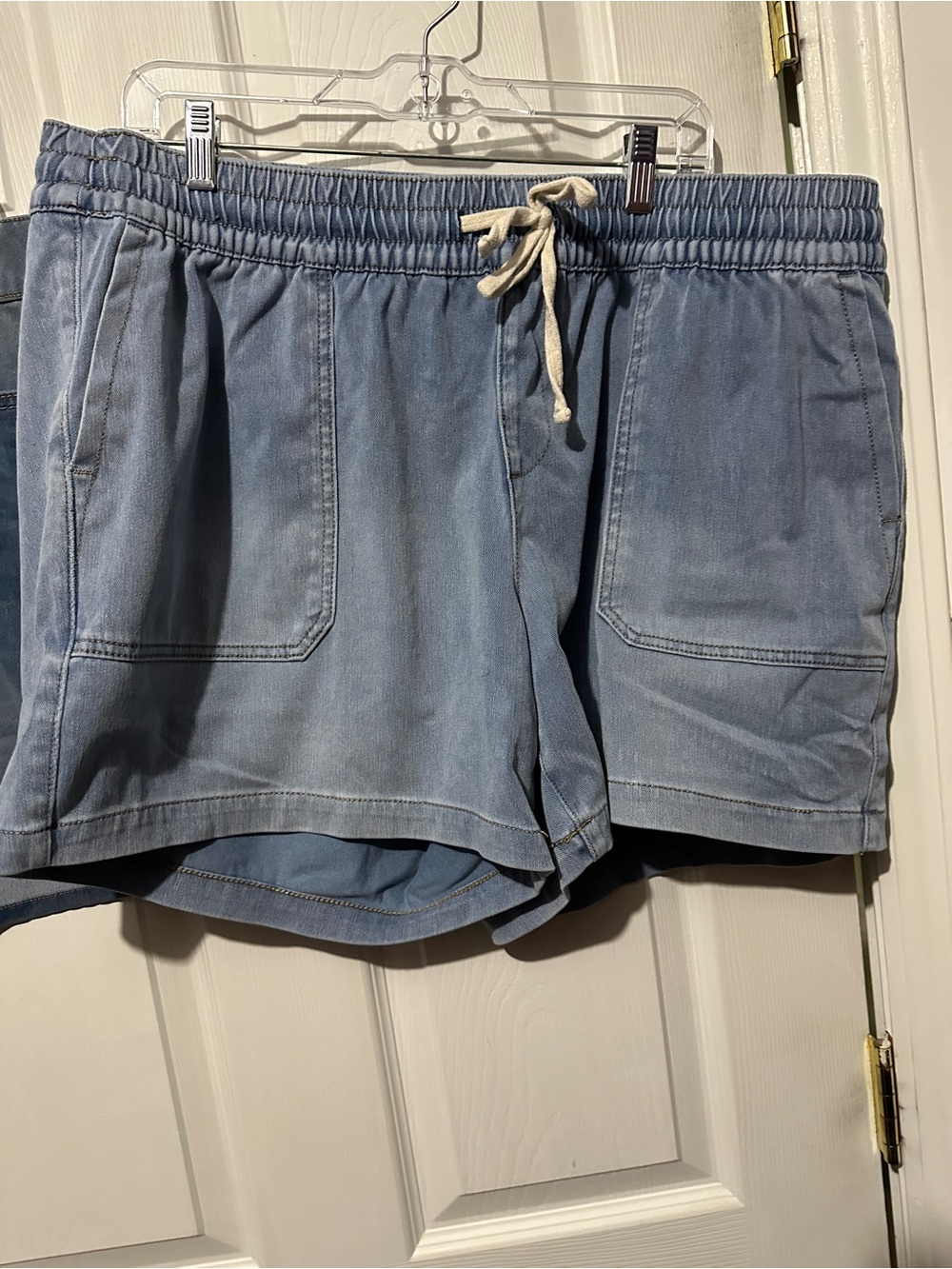 Terra & Sky and Lane Bryant Blue Denim Shorts 2 Pair XXL/16W - Picture 3 of 10